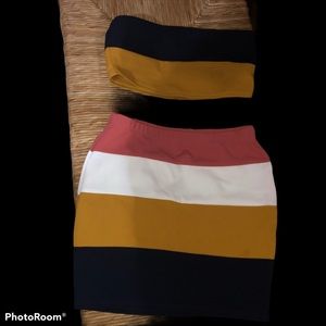 Skirt top set